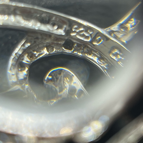 Sterling silver diamond rose flower brooch pin - Picture 13 of 14